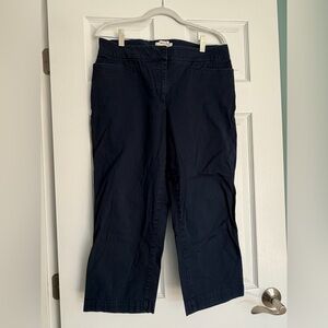 Women's Navy Cropped Chinos